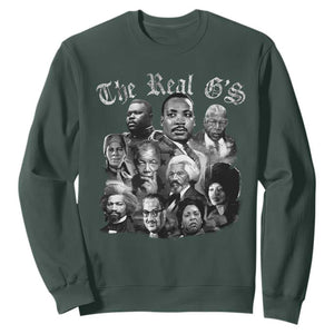 Civil Rights Legends Sweatshirt The Real Gs Juneteenth Black History Month TS10 Dark Forest Green Print Your Wear