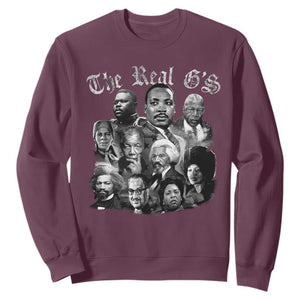 Civil Rights Legends Sweatshirt The Real Gs Juneteenth Black History Month TS10 Maroon Print Your Wear