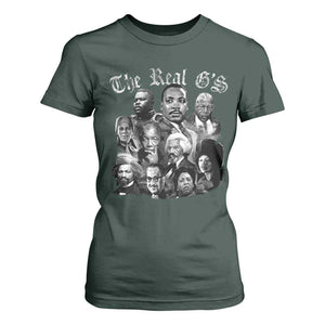 Civil Rights Legends T Shirt For Women The Real Gs Juneteenth Black History Month TS10 Dark Forest Green Print Your Wear