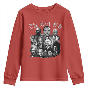 Civil Rights Legends Youth Sweatshirt The Real Gs Juneteenth Black History Month TS10 Red Print Your Wear