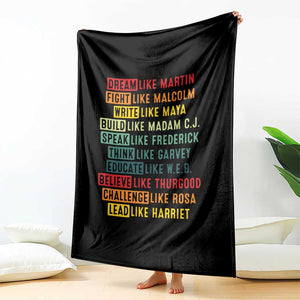Black History Month Throw Blanket Retro Inspirational Leaders TS10 Print Your Wear