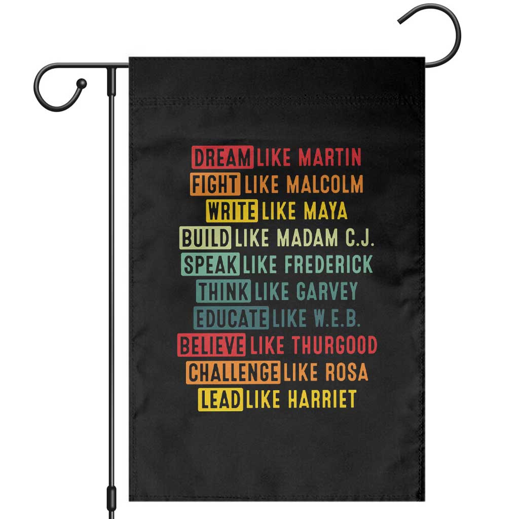 Black History Month Garden Flag Retro Inspirational Leaders TS10 Black Print Your Wear