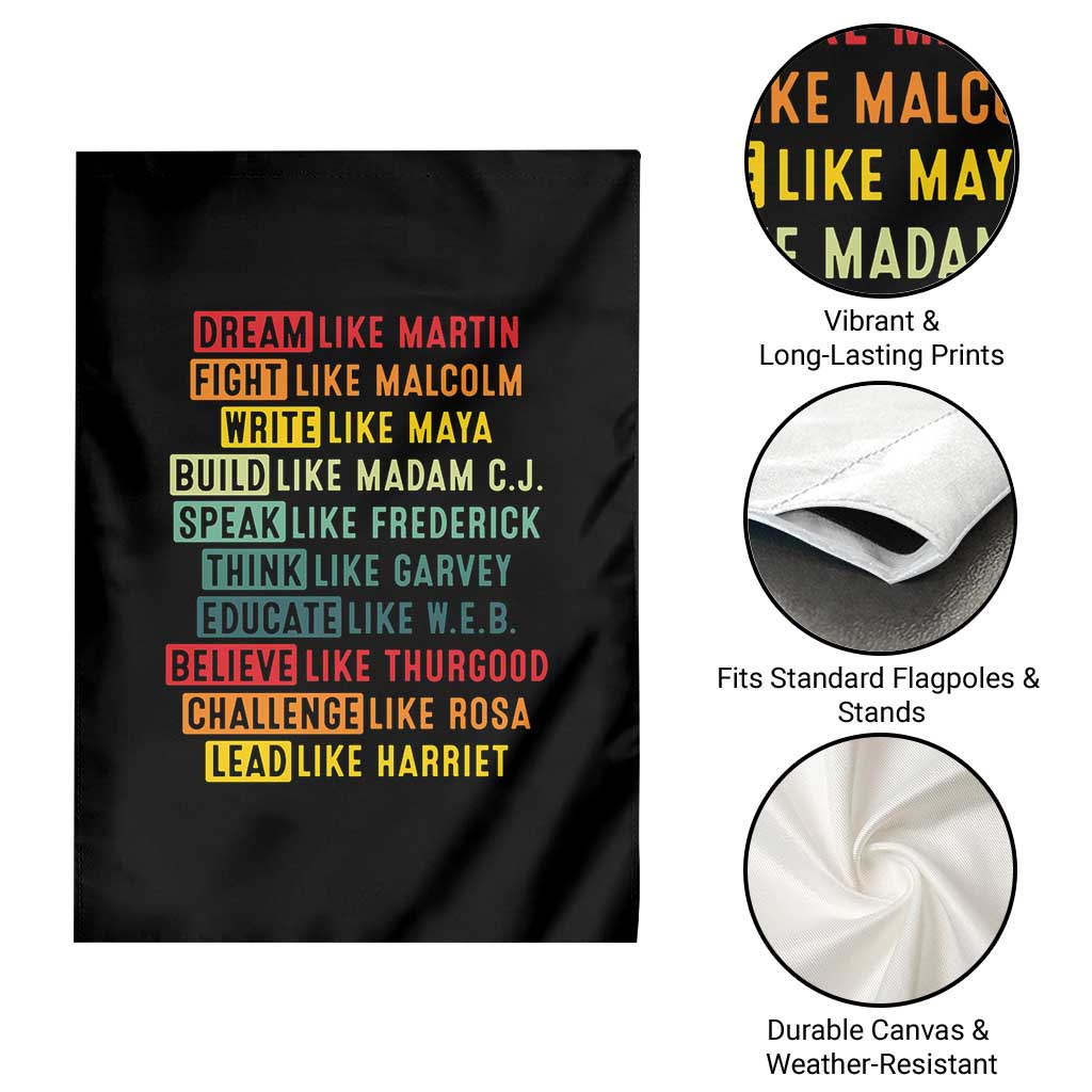 Black History Month Garden Flag Retro Inspirational Leaders TS10 Print Your Wear