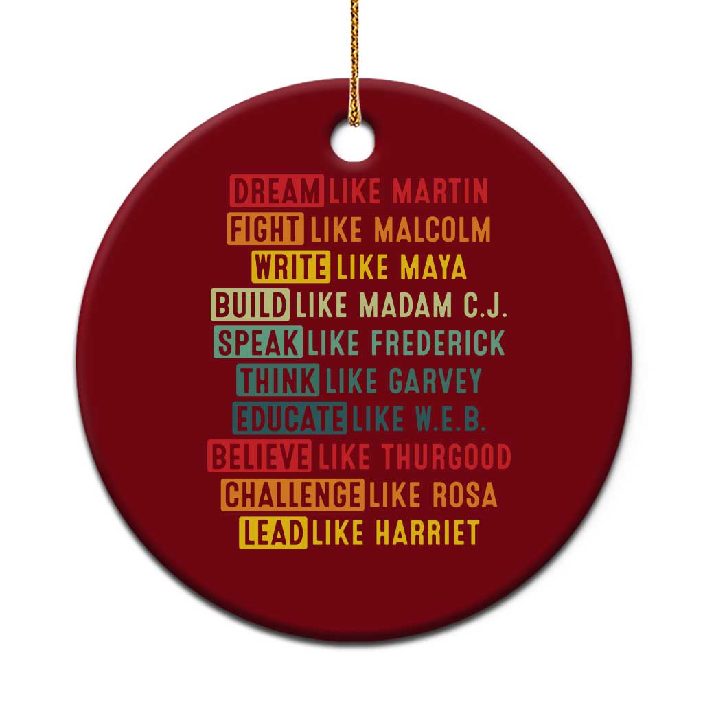 Black History Month Ceramic Ornament Retro Inspirational Leaders TS10 1pc Red Print Your Wear