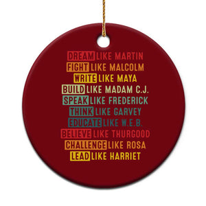 Black History Month Ceramic Ornament Retro Inspirational Leaders TS10 1pc Red Print Your Wear