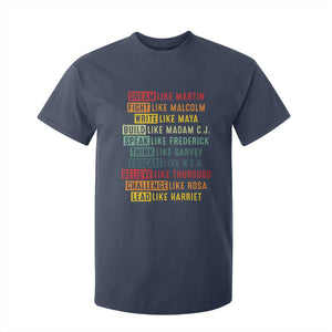 Black History Month T Shirt For Kid Retro Inspirational Leaders TS10 Navy Print Your Wear