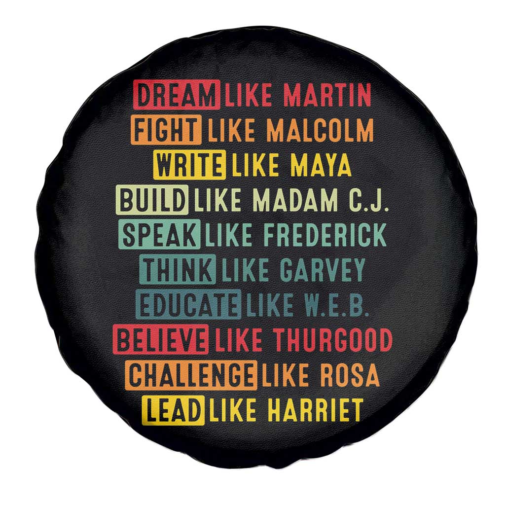 Black History Month Spare Tire Cover Retro Inspirational Leaders TS10 Print Your Wear