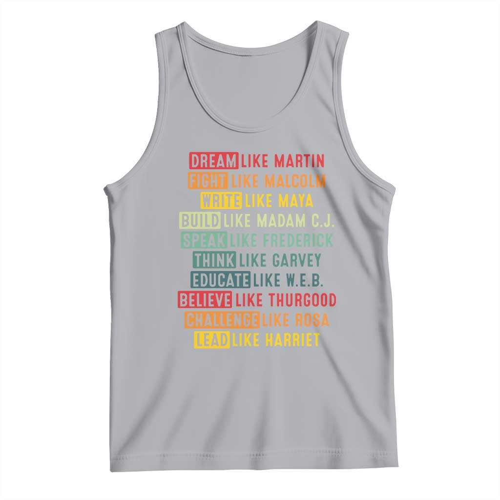 Black History Month Tank Top Retro Inspirational Leaders TS10 Athletic Heather Print Your Wear
