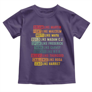 Black History Month Toddler T Shirt Retro Inspirational Leaders TS10 Purple Print Your Wear