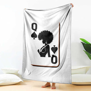 Black Queen Throw Blanket Black History Month Afro Woman Poker Card Games TS10 Print Your Wear