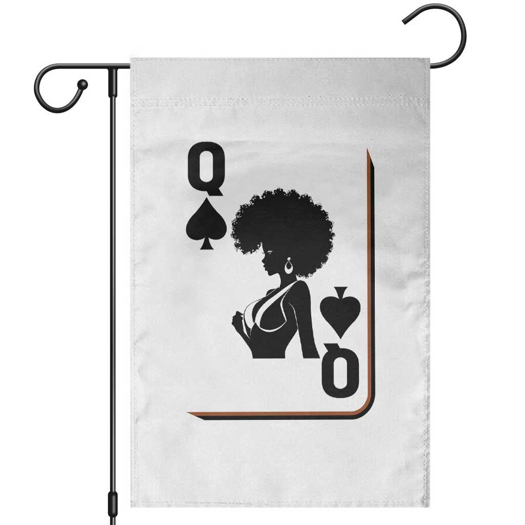 Black Queen Garden Flag Black History Month Afro Woman Poker Card Games TS10 White Print Your Wear