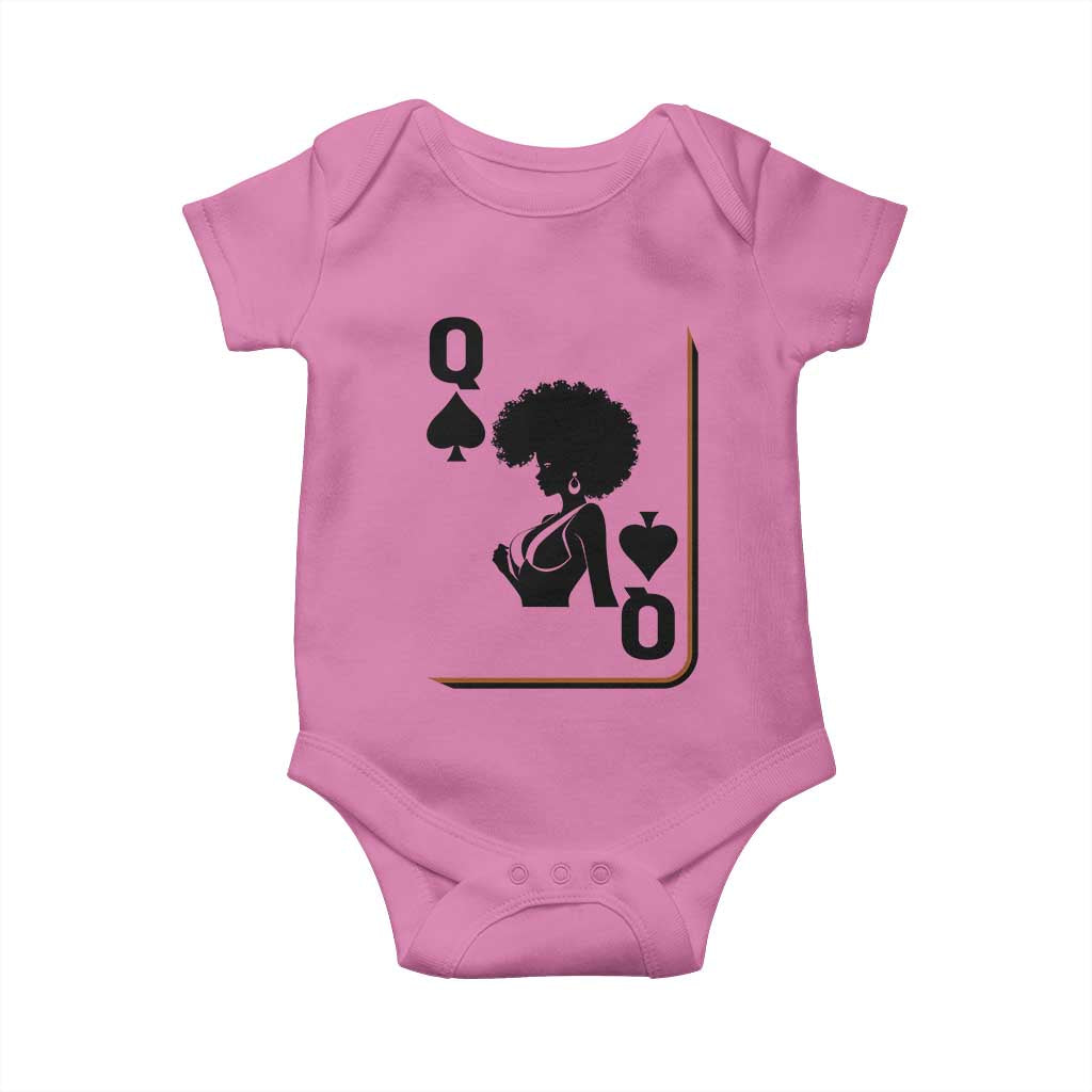Black Queen Baby Onesie Black History Month Afro Woman Poker Card Games TS10 Azalea Print Your Wear