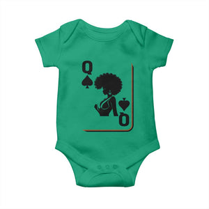 Black Queen Baby Onesie Black History Month Afro Woman Poker Card Games TS10 Irish Green Print Your Wear