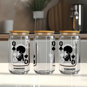 Black Queen Glass Can Black History Month Afro Woman Poker Card Games TS10 Print Your Wear
