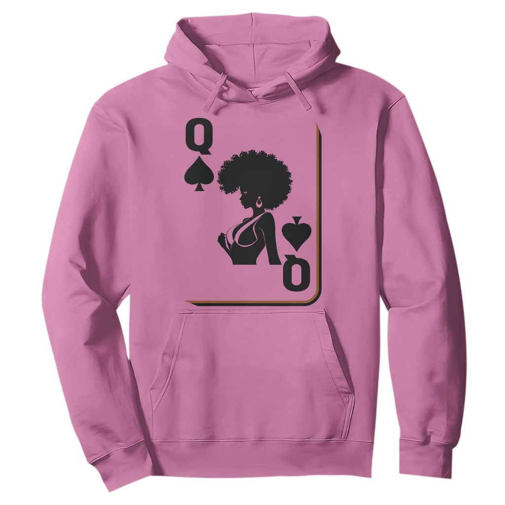 Black Queen Hoodie Black History Month Afro Woman Poker Card Games TS10 Azalea Print Your Wear