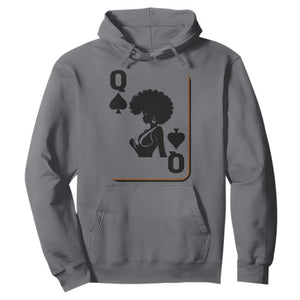 Black Queen Hoodie Black History Month Afro Woman Poker Card Games TS10 Charcoal Print Your Wear