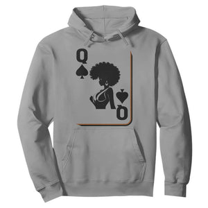 Black Queen Hoodie Black History Month Afro Woman Poker Card Games TS10 Sport Gray Print Your Wear