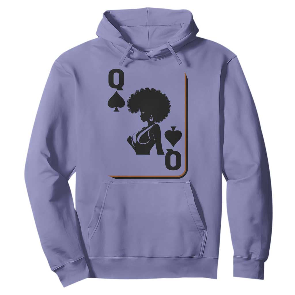 Black Queen Hoodie Black History Month Afro Woman Poker Card Games TS10 Violet Print Your Wear