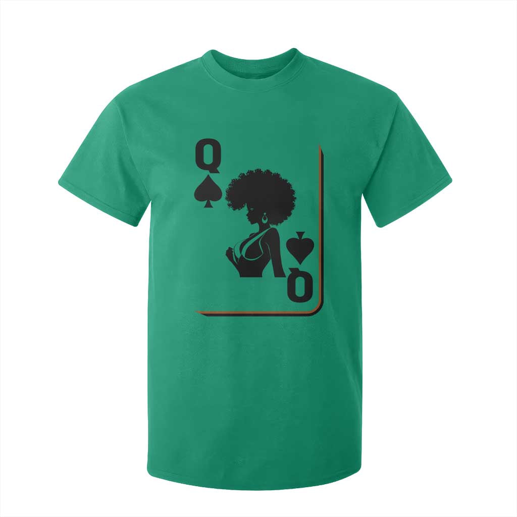 Black Queen T Shirt For Kid Black History Month Afro Woman Poker Card Games TS10 Irish Green Print Your Wear