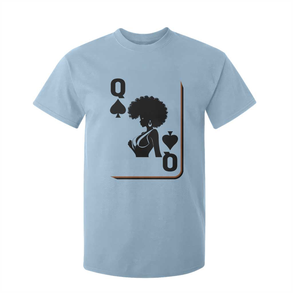 Black Queen T Shirt For Kid Black History Month Afro Woman Poker Card Games TS10 Light Blue Print Your Wear