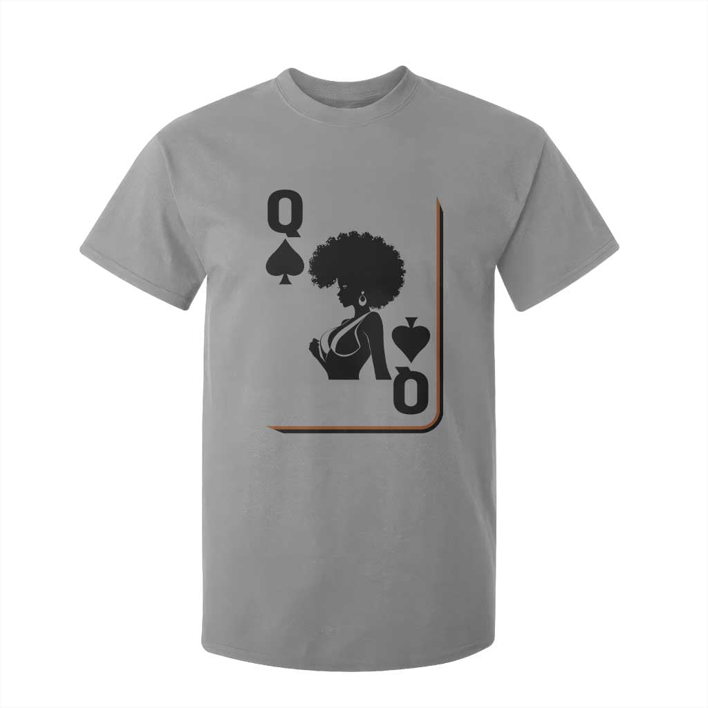 Black Queen T Shirt For Kid Black History Month Afro Woman Poker Card Games TS10 Sport Gray Print Your Wear