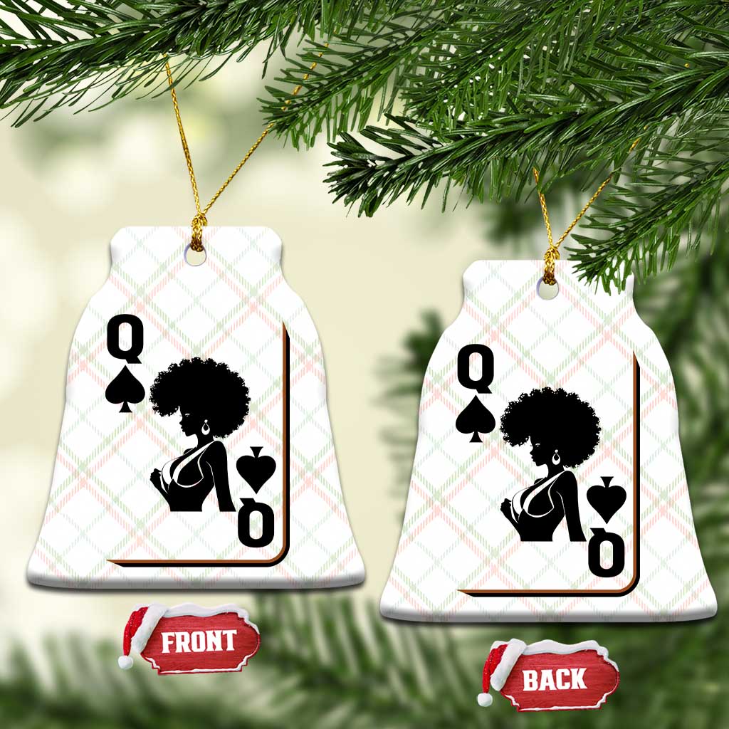 Black Queen Ceramic Ornament Black History Month Afro Woman Poker Card Games TS10 Print Your Wear