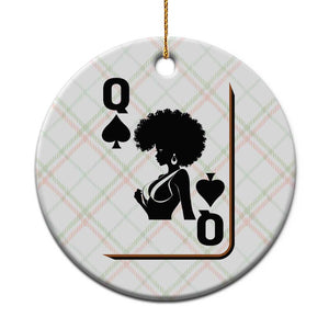 Black Queen Ceramic Ornament Black History Month Afro Woman Poker Card Games TS10 1pc Christmas Plaid Print Your Wear
