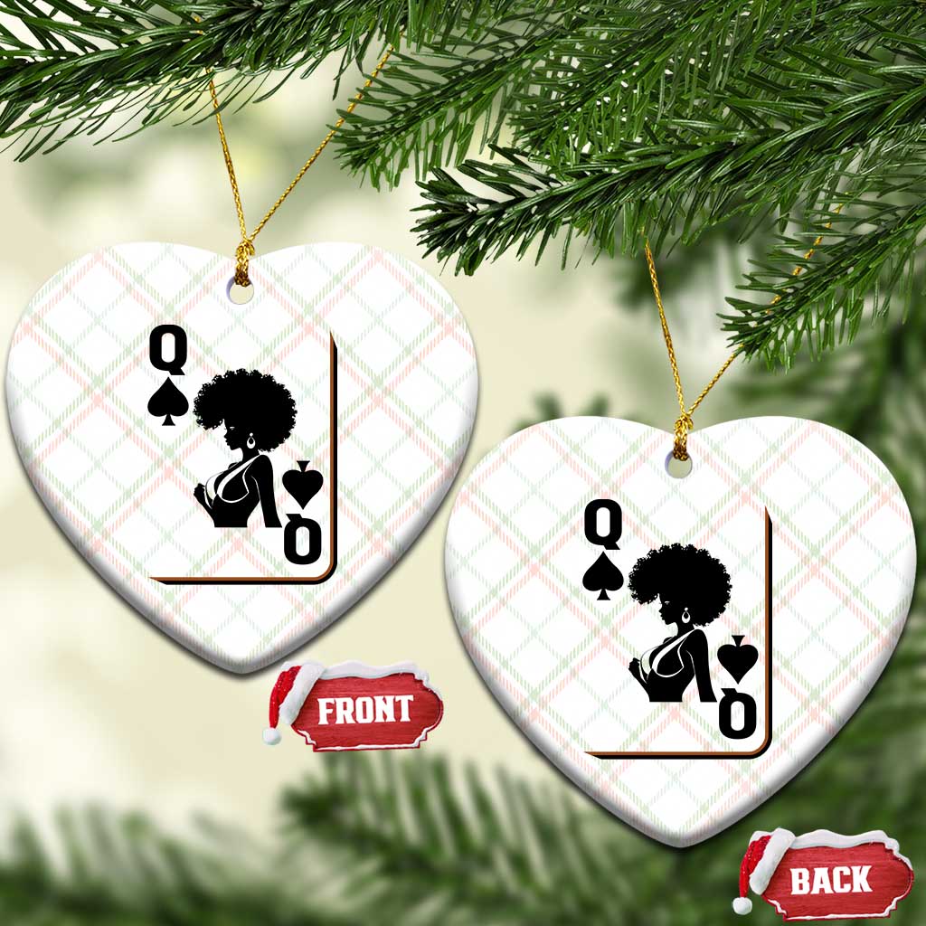 Black Queen Ceramic Ornament Black History Month Afro Woman Poker Card Games TS10 Print Your Wear