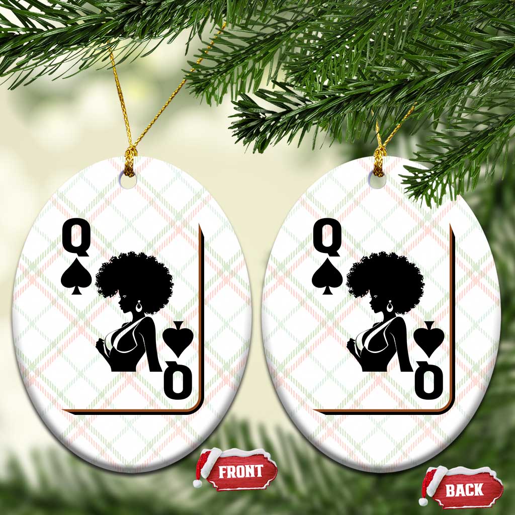 Black Queen Ceramic Ornament Black History Month Afro Woman Poker Card Games TS10 Print Your Wear