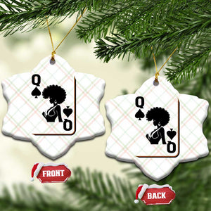 Black Queen Ceramic Ornament Black History Month Afro Woman Poker Card Games TS10 Print Your Wear