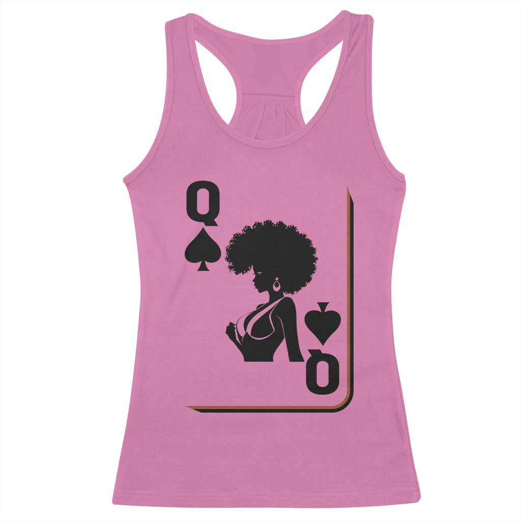 Black Queen Racerback Tank Top Black History Month Afro Woman Poker Card Games TS10 Azalea Print Your Wear
