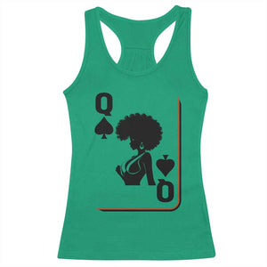 Black Queen Racerback Tank Top Black History Month Afro Woman Poker Card Games TS10 Irish Green Print Your Wear