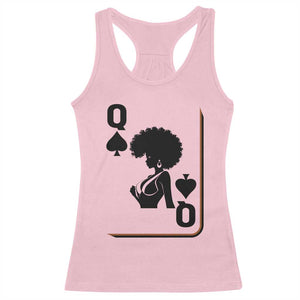 Black Queen Racerback Tank Top Black History Month Afro Woman Poker Card Games TS10 Light Pink Print Your Wear