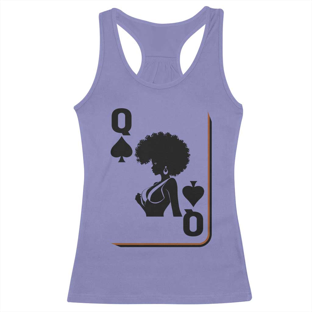 Black Queen Racerback Tank Top Black History Month Afro Woman Poker Card Games TS10 Violet Print Your Wear