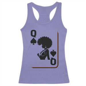 Black Queen Racerback Tank Top Black History Month Afro Woman Poker Card Games TS10 Violet Print Your Wear