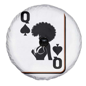 Black Queen Spare Tire Cover Black History Month Afro Woman Poker Card Games TS10 Print Your Wear