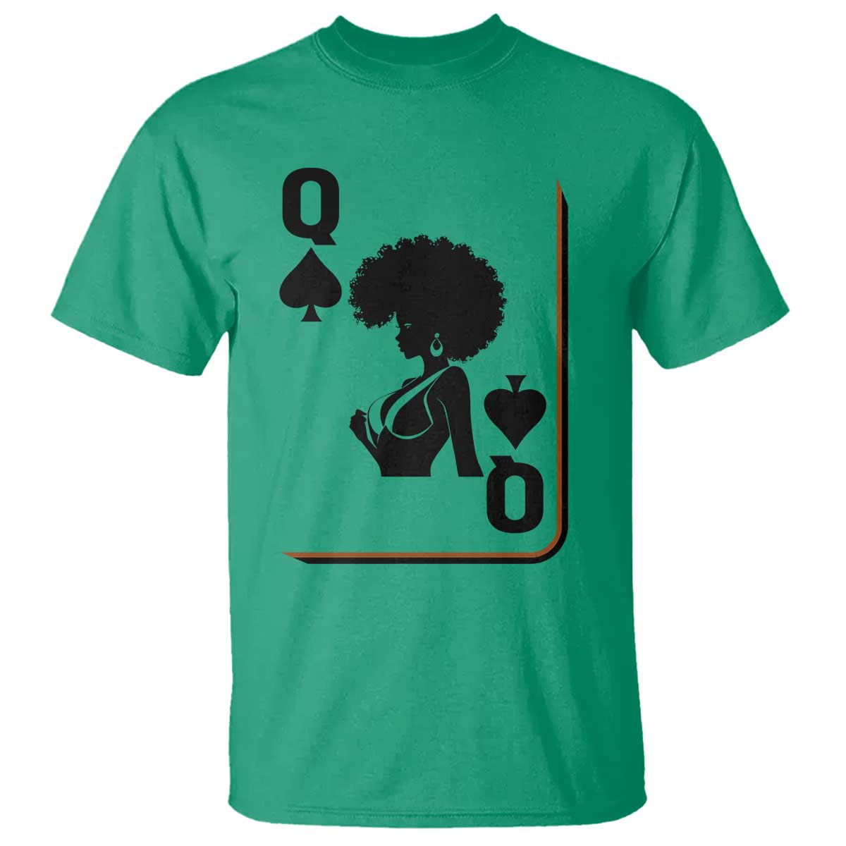 Black Queen T Shirt Black History Month Afro Woman Poker Card Games TS10 Irish Green Print Your Wear
