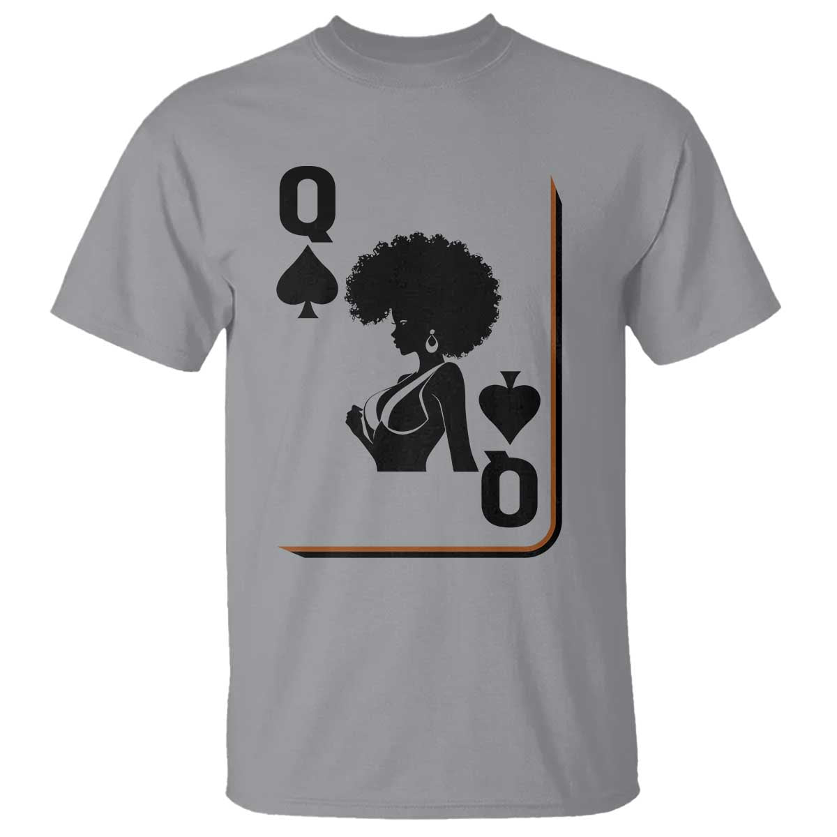 Black Queen T Shirt Black History Month Afro Woman Poker Card Games TS10 Sport Gray Print Your Wear