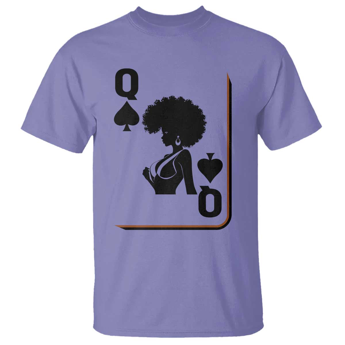 Black Queen T Shirt Black History Month Afro Woman Poker Card Games TS10 Violet Print Your Wear