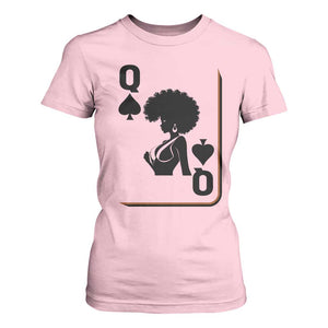 Black Queen T Shirt For Women Black History Month Afro Woman Poker Card Games TS10 Light Pink Print Your Wear