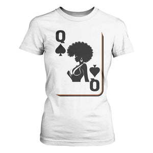 Black Queen T Shirt For Women Black History Month Afro Woman Poker Card Games TS10 White Print Your Wear