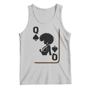 Black Queen Tank Top Black History Month Afro Woman Poker Card Games TS10 Ash Print Your Wear