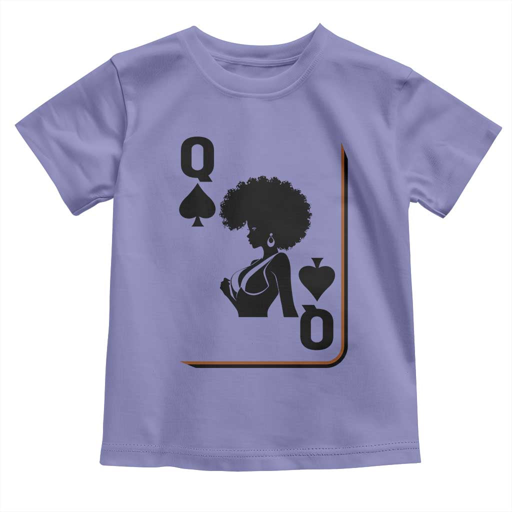 Black Queen Toddler T Shirt Black History Month Afro Woman Poker Card Games TS10 Violet Print Your Wear