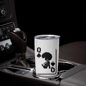 Black Queen Tumbler Cup Black History Month Afro Woman Poker Card Games TS10 Print Your Wear