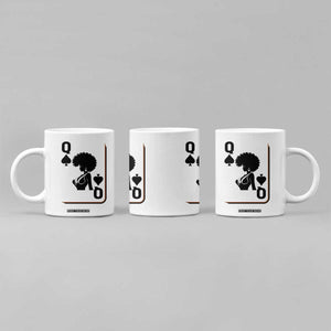 Black Queen Coffee Mug Black History Month Afro Woman Poker Card Games TS10 Print Your Wear