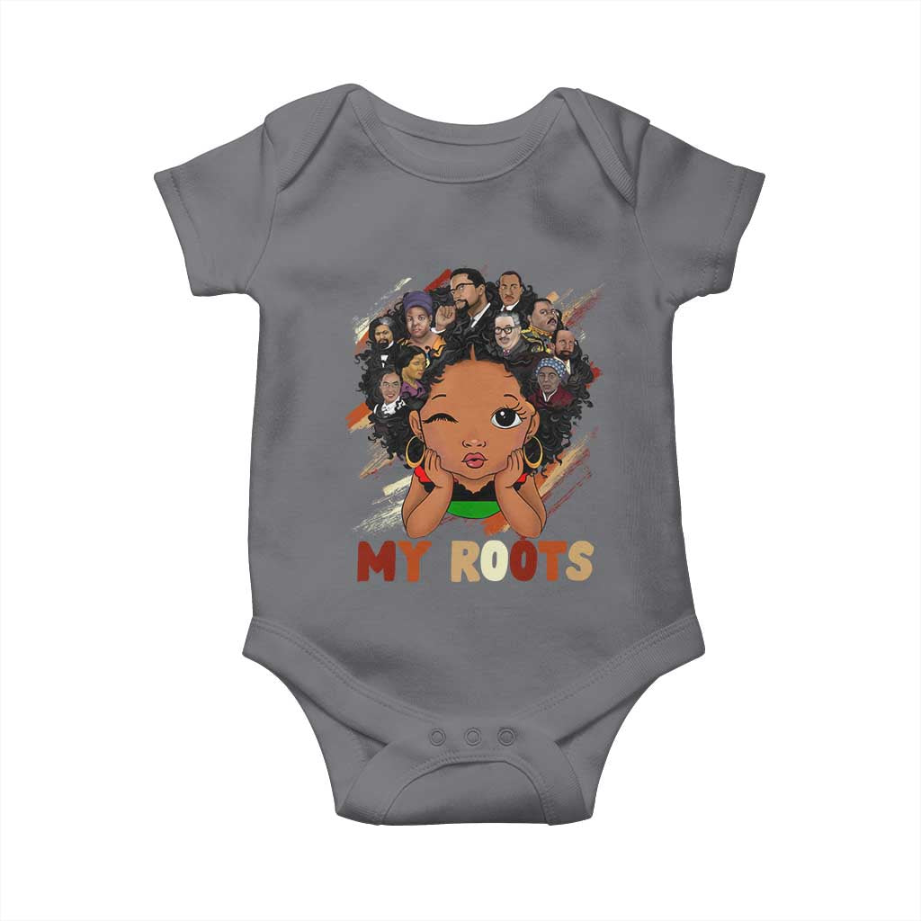 Black African Girl Baby Onesie Black History Month Juneteenth Gift Afro Empowerment TS10 Charcoal Print Your Wear