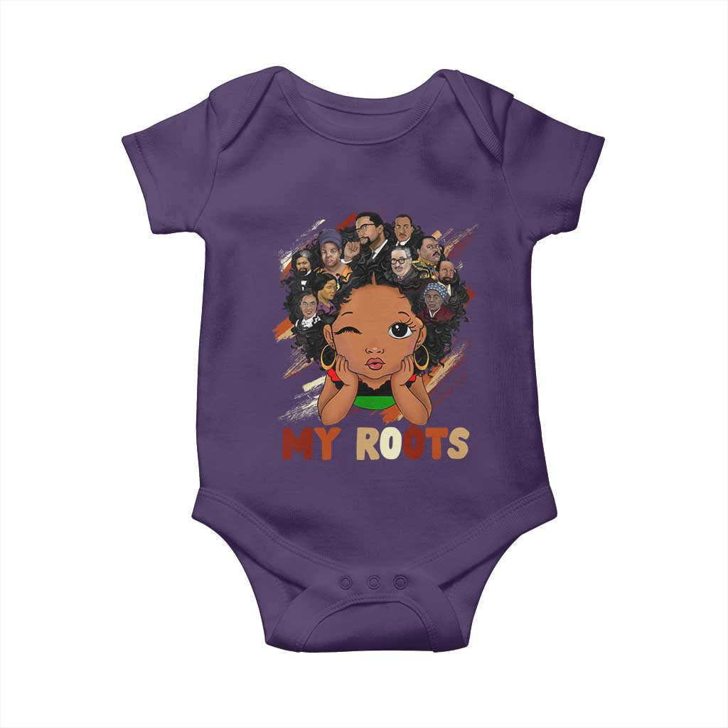 Black African Girl Baby Onesie Black History Month Juneteenth Gift Afro Empowerment TS10 Purple Print Your Wear