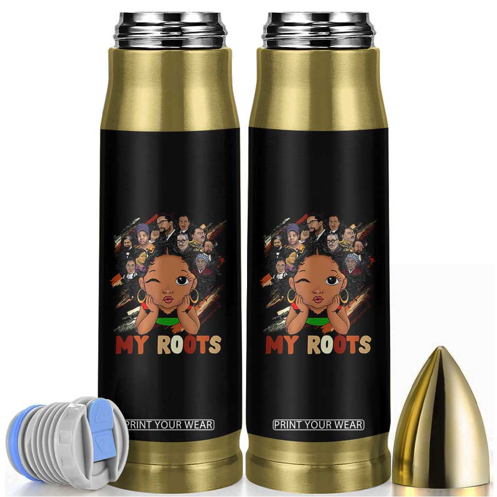 Black African Girl Bullet Tumbler Black History Month Juneteenth Gift Afro Empowerment TS10 Black Print Your Wear