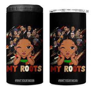 Black African Girl 4 in 1 Can Cooler Tumbler Black History Month Juneteenth Gift Afro Empowerment TS10 One Size: 16 oz Black Print Your Wear