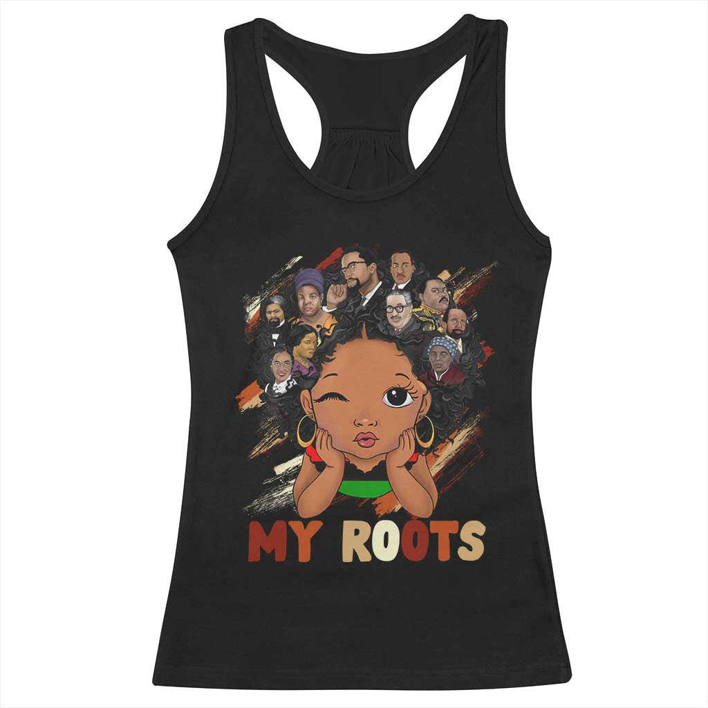 Black African Girl Racerback Tank Top Black History Month Juneteenth Gift Afro Empowerment TS10 Black Print Your Wear